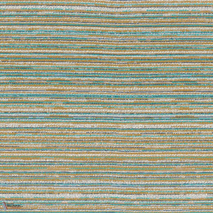 Hopi stof-Casamance-Turquoise bleu-Meter (M1)-Selected Wallpapers-Interiors