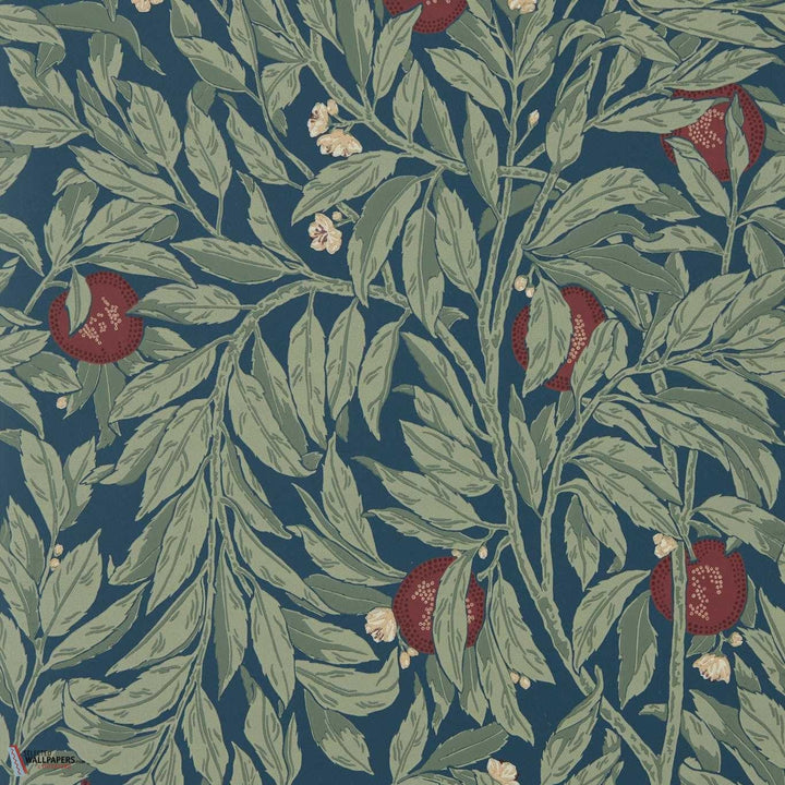 Ancient apple orchard behang-Sanderson-Midnight-Rol-Selected Wallpapers-Interiors