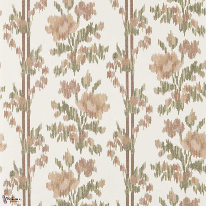 Apothecary rose behang-Sanderson-Parchment & olivine-Rol-Selected Wallpapers-Interiors