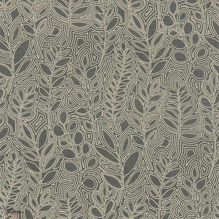 Astragale behang-Casamance-wallpaper-tapete-Anthracite-Rol-Selected-Wallpapers-Interiors