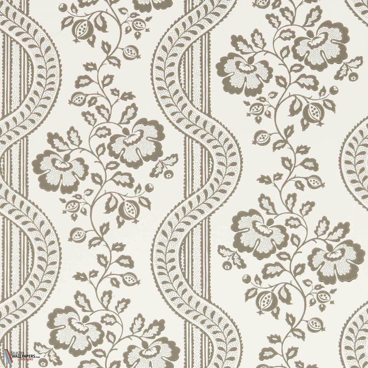Aubrey behang-Sanderson-Raw chocolate-Rol-Selected Wallpapers-Interiors