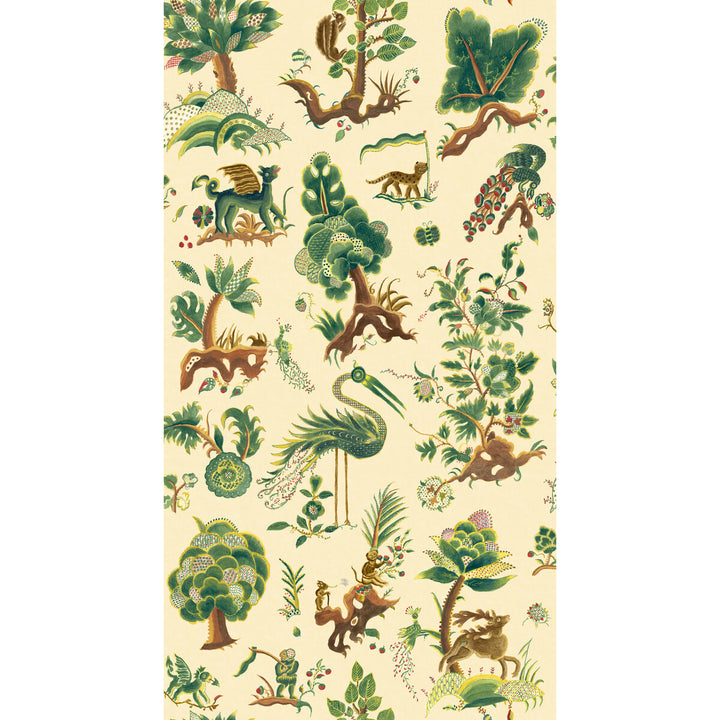Gertrude behang-Behang-GP&J Baker-Document Green-Rol-Selected Wallpapers &amp; Interiors