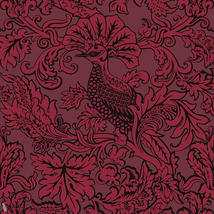 Balabina behang-Cole & Son-Red on crimson-Rol-Selected Wallpapers-Interiors