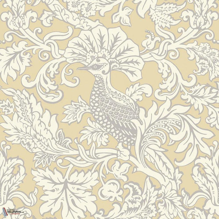 Balabina behang-Cole & Son-White on yellow-Rol-Selected Wallpapers-Interiors