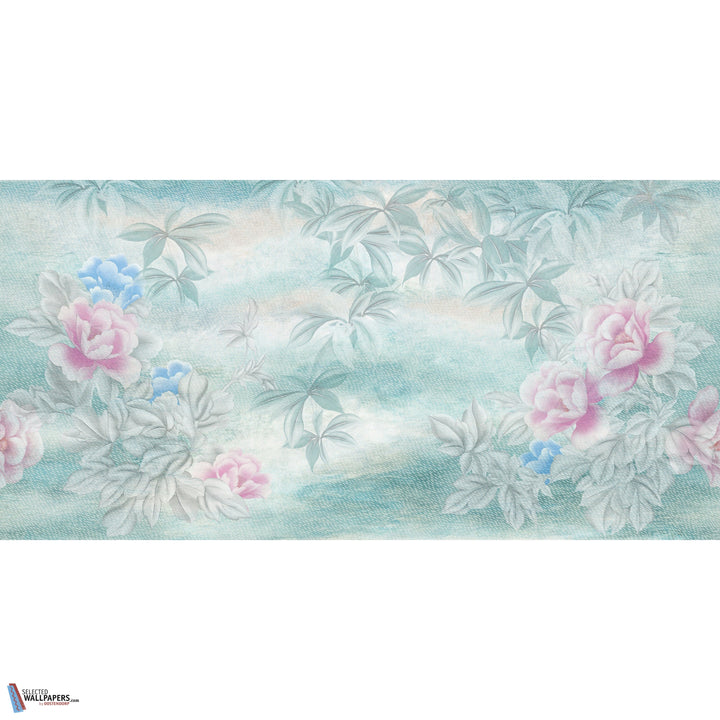 Blue Rain-Behang-Tapete-Inkiostro Bianco-Selected Wallpapers