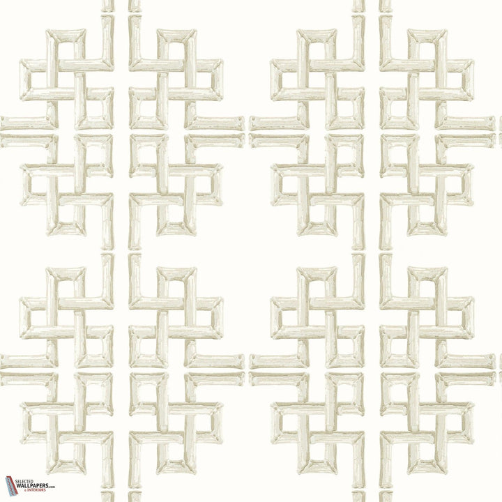 Boca Bamboo behang-Thibaut-Beige-Rol-Selected Wallpapers-Interiors