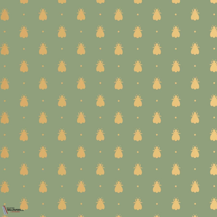 Bumble Bee-Behang-Tapete-Farrow & Ball-Suffield Green-Rol-BP547-Selected Wallpapers