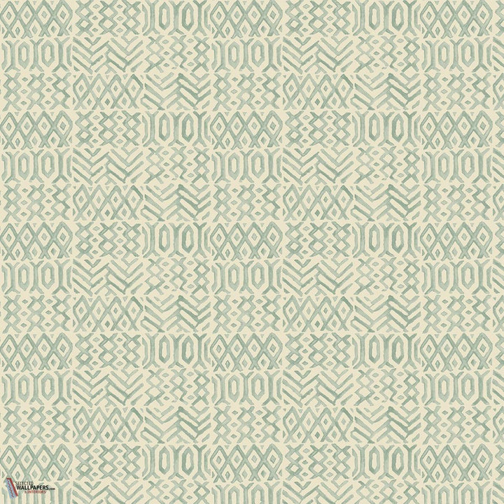 Chimneys behang-GP&J Baker-Aqua-Rol-Selected Wallpapers-Interiors