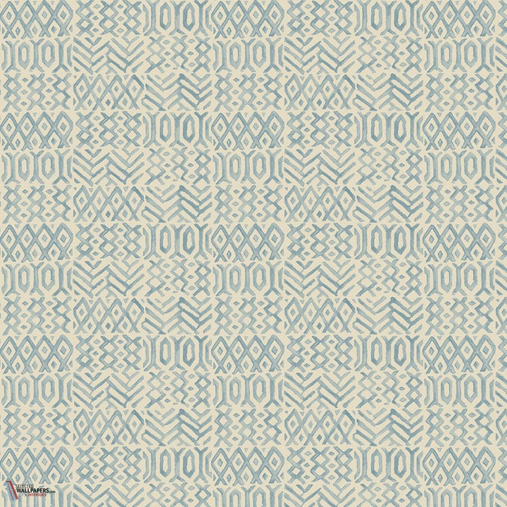 Chimneys behang-GP&J Baker-Old blue-Rol-Selected Wallpapers-Interiors