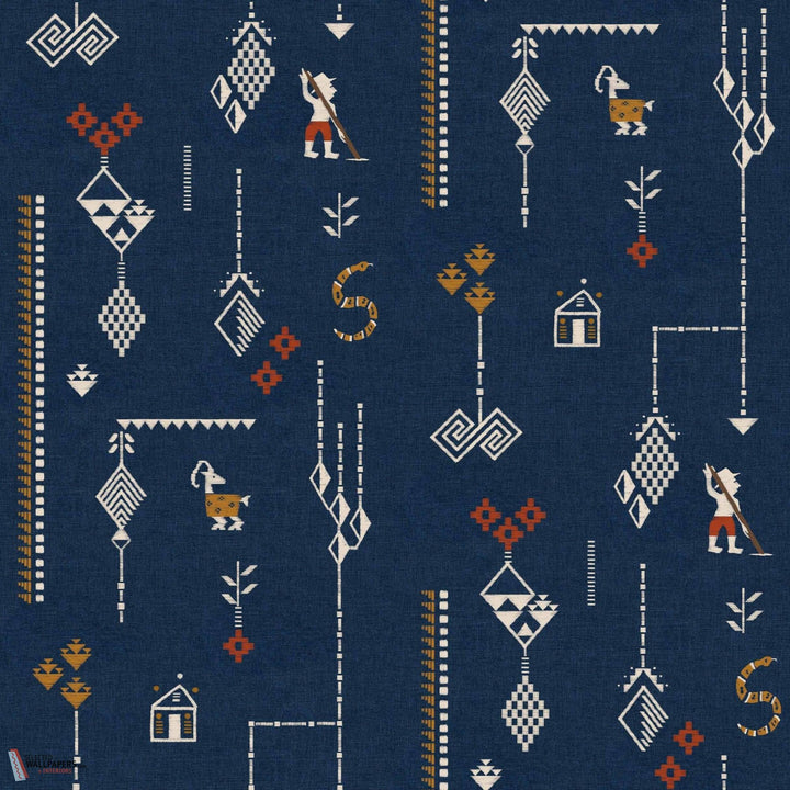 Criollo behang-Coordonne-Indigo-Bamboe-M2-Selected Wallpapers-Interiors