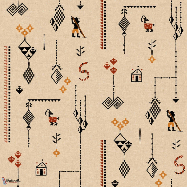 Criollo behang-Coordonne-Terracotta-Bamboe-M2-Selected Wallpapers-Interiors