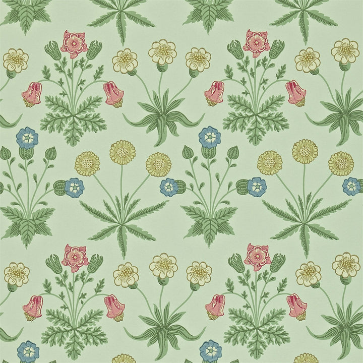 Daisy behang-behang-Morris & Co-Green/Rose-Rol-Selected Wallpapers &amp; Interiors