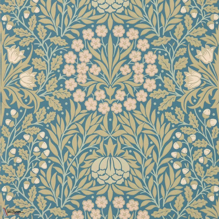 Daisy & Oak behang-Morris & Co-Powder Blue/Blush-Rol-Selected Wallpapers-Interiors
