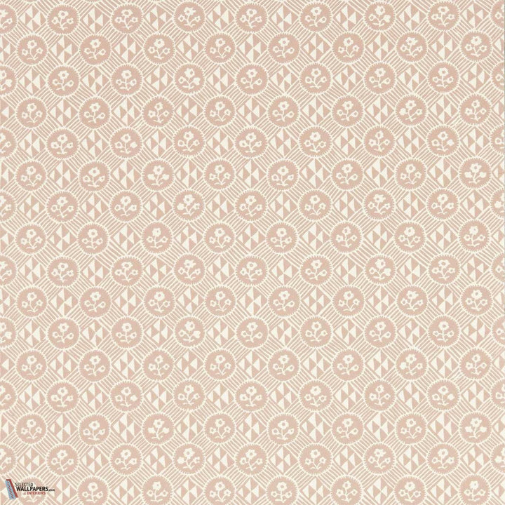 Diamonds & Flowers behang-Zoffany-Tuscan pink-Rol-Selected Wallpapers-Interiors