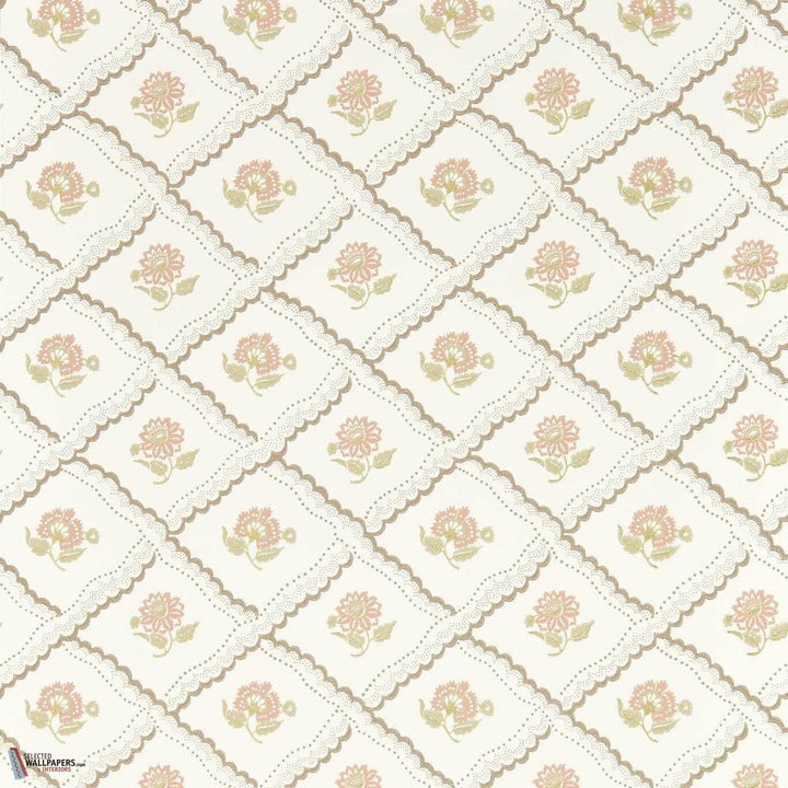 Fairdown behang-Sanderson-Chocolate/putty-Rol-Selected Wallpapers-Interiors