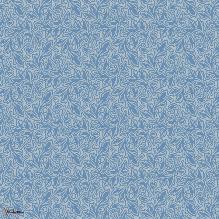 Feuille behang-Behang-Farrow & Ball-Blue-Rol-Selected Wallpapers &amp; Interiors
