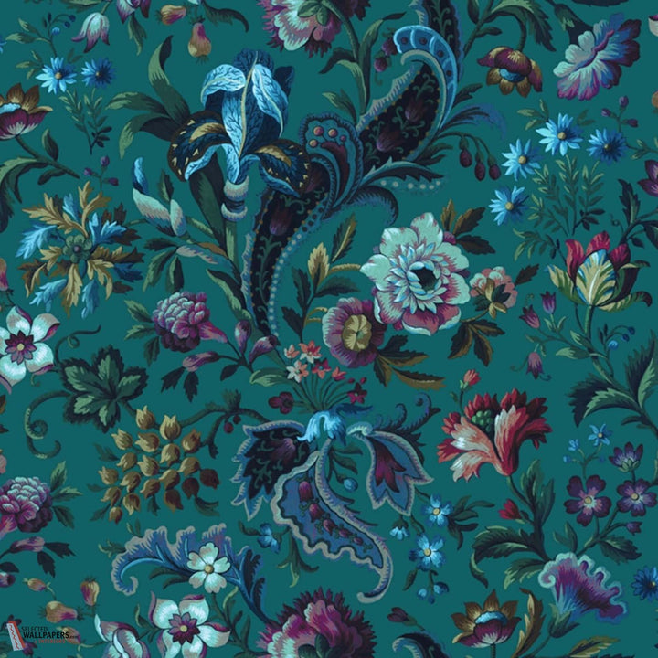Florika behang-House of Hackney-wallpaper-tapete-Petrol-200 cm-Selected-Wallpapers-Interiors
