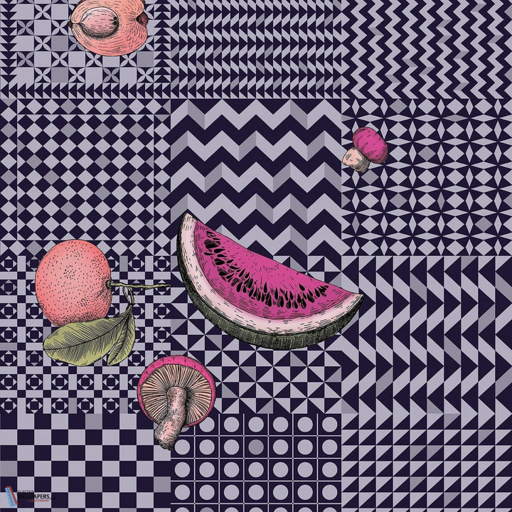 Frutta e Geometrico-behang-Tapete-Cole & Son-Magenta & Ink-Rol-123/6028-Selected Wallpapers