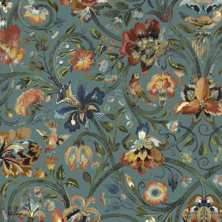 Gaia behang-House of Hackney-wallpaper-tapete-Prussian Blue-200 cm-Selected-Wallpapers-Interiors