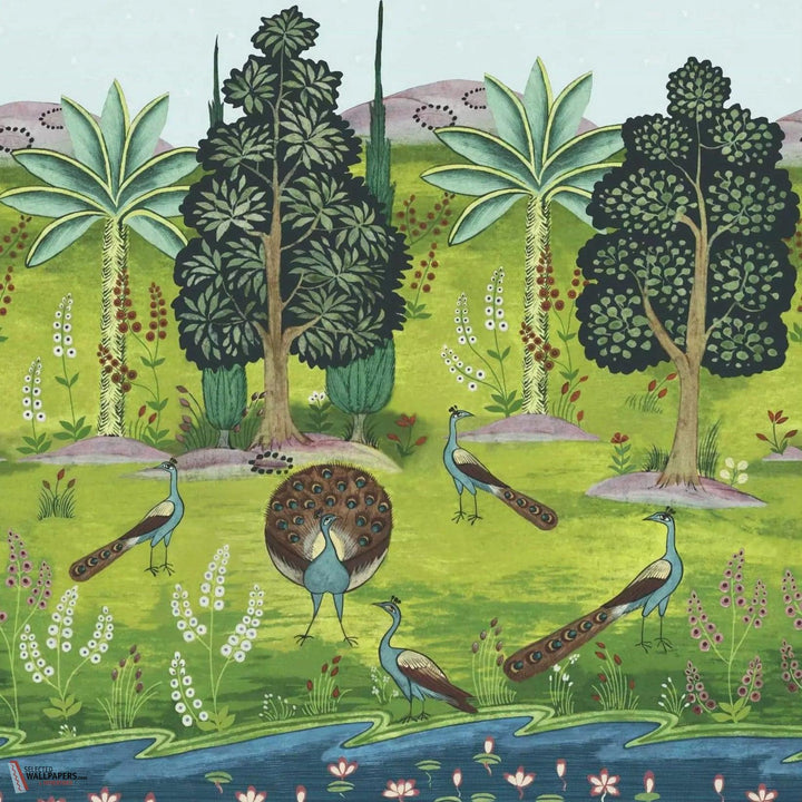 Garland of Ragini behang-1838 wallcoverings-Day-Set-Selected Wallpapers-Interiors