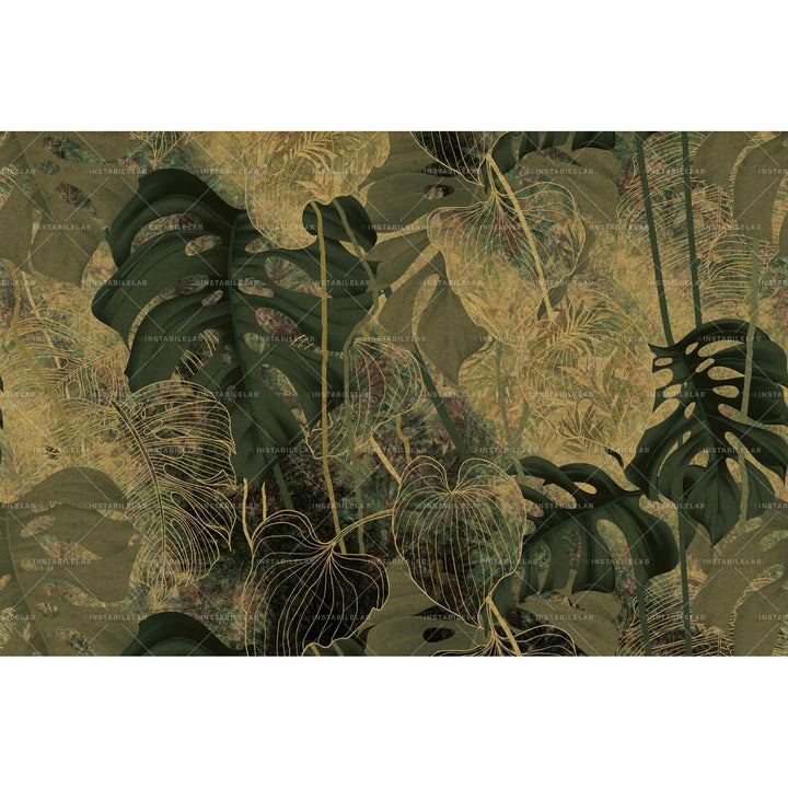 Golden Leaf behang-Behang-INSTABILELAB-Selected Wallpapers &amp; Interiors
