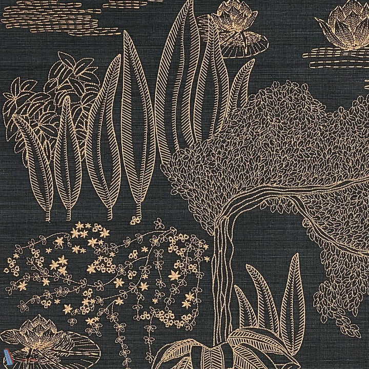 Hasu-Casamance-wallpaper-behang-Tapete-wallpaper-Noire Cuivre-Meter (M1)-Selected Wallpapers