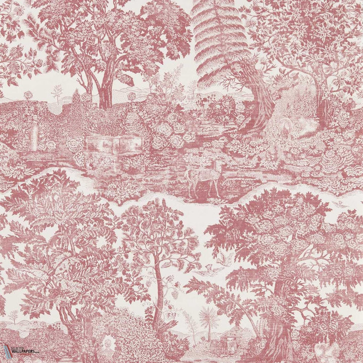 Highgrove toile behang-Sanderson-Madder rose-Rol-Selected Wallpapers-Interiors
