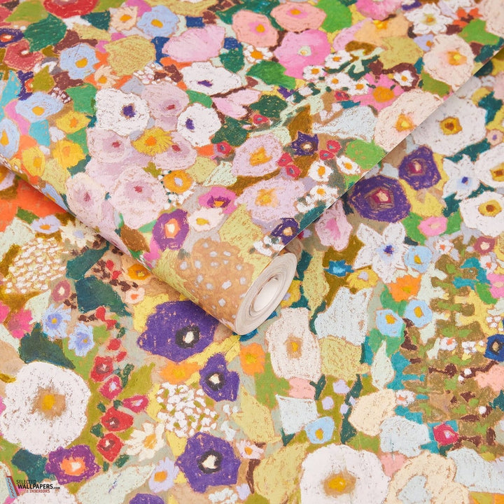 Hollyhocks behang-House of Hackney-wallpaper-tapete-Selected-Wallpapers-Interiors