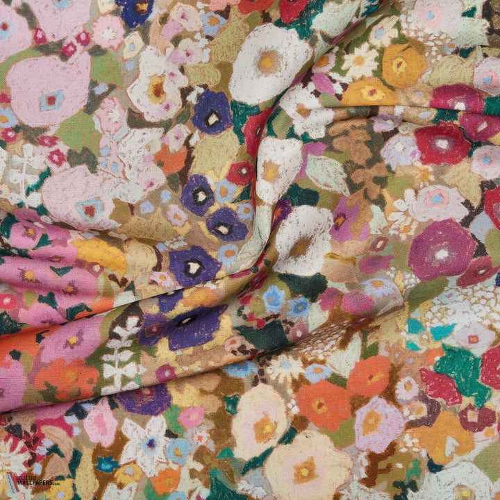 Hollyhocks stof-House of Hackney-fabric-Spring-Cotton Linen-Selected-Wallpapers-Interiors