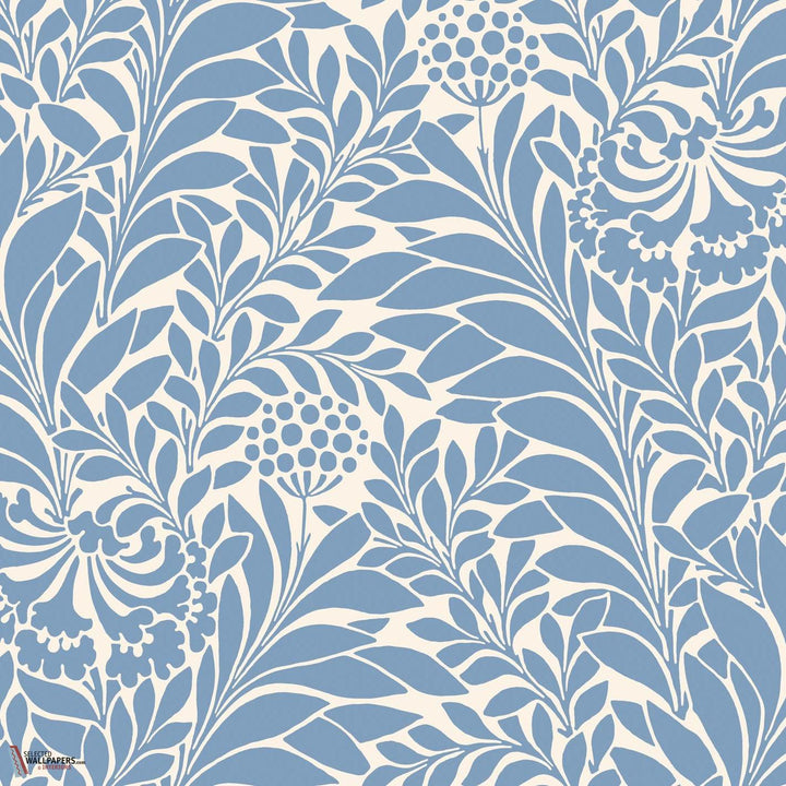 Honeysuckle behang-Cole & Son-Cornflower Blue-Rol-Selected Wallpapers-Interiors
