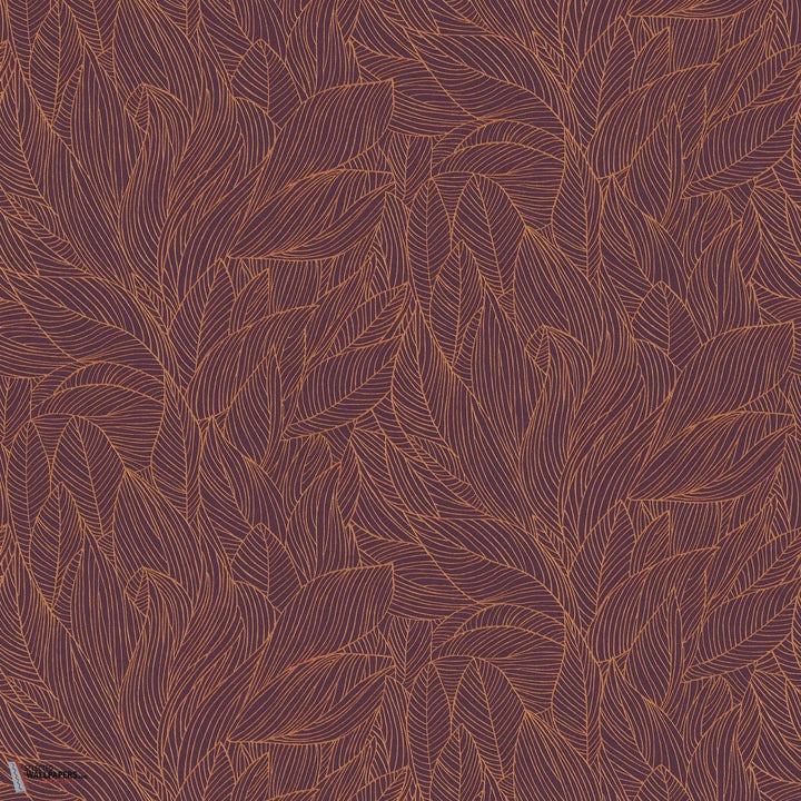 Hosta behang-Casamance-wallpaper-tapete-Pourpre/Cuivre-Rol-Selected-Wallpapers-Interiors