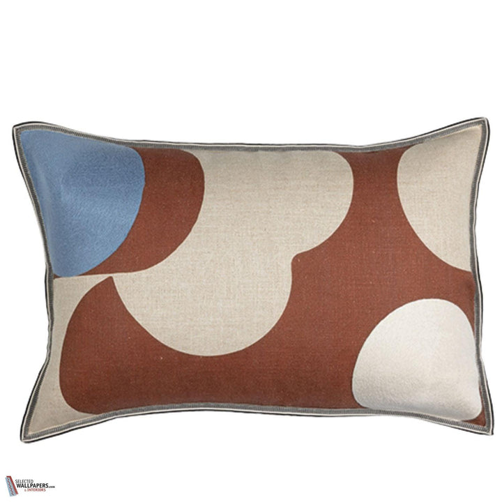 Housse de Coussin Ellipse kussen-Casamance-Cuivre Bleu Ivoire-60 x 40 cm-Selected Wallpapers-Interiors
