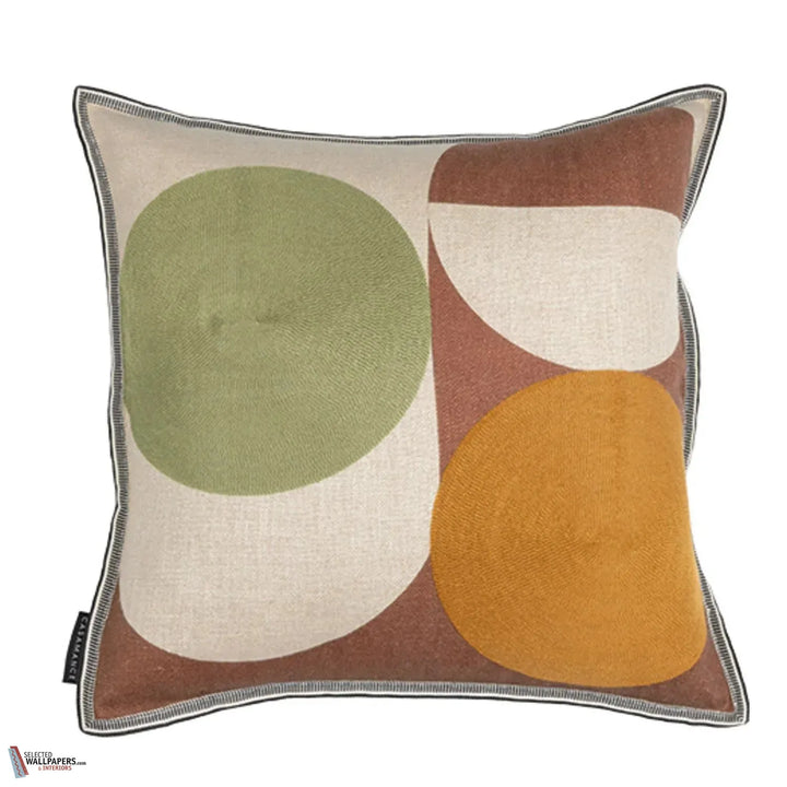 Housse de Coussin Ellipse kussen-Casamance-Cuivre Kaki Ocre-45 x 45 cm-Selected Wallpapers-Interiors