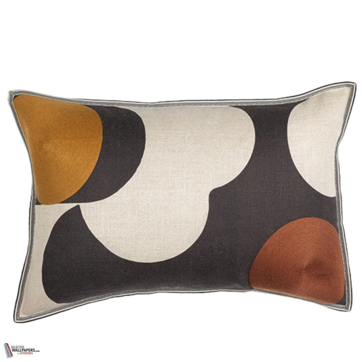 Housse de Coussin Ellipse kussen-Casamance-Noir Ocre Cuivre-60 x 40 cm-Selected Wallpapers-Interiors