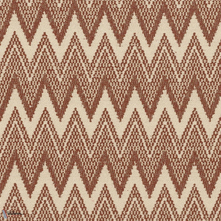 Hozho stof-Casamance-Terracotta-Meter (M1)-Selected Wallpapers-Interiors