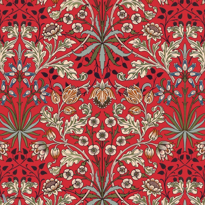 Hyacinth behang-House of Hackney-wallpaper-tapete-Scarlet Red-200 cm-Selected-Wallpapers-Interiors