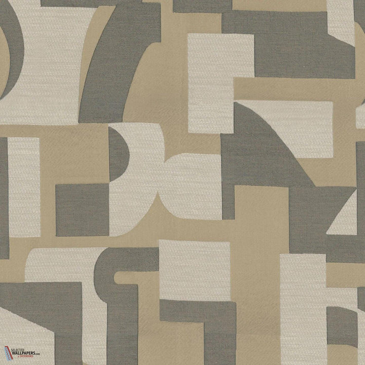 Influence stof-Casamance-Sable ardoise-Meter (M1)-Selected Wallpapers-Interiors