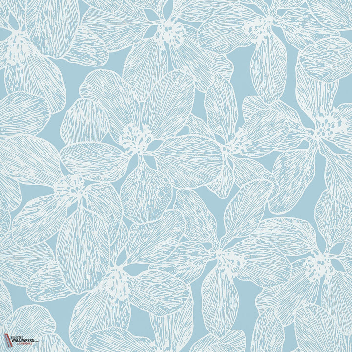 Island orchid behang-Thibaut-Light blue-Rol-Selected Wallpapers-Interiors
