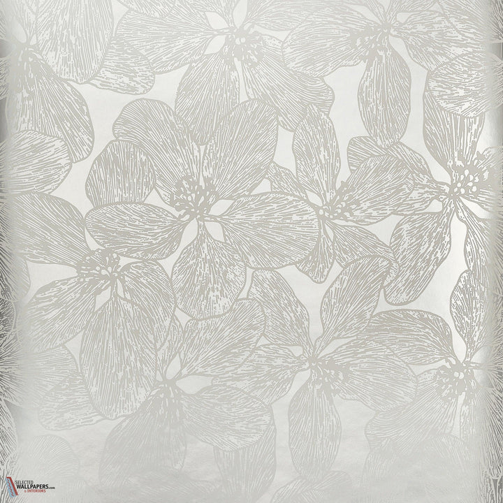 Island orchid behang-Thibaut-Metallic silver-Rol-Selected Wallpapers-Interiors