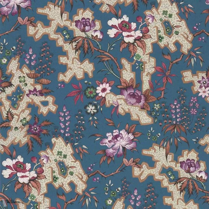 Kilburn's Maze behang-1838 wallcoverings-Prussian blue-Rol-Selected Wallpapers-Interiors