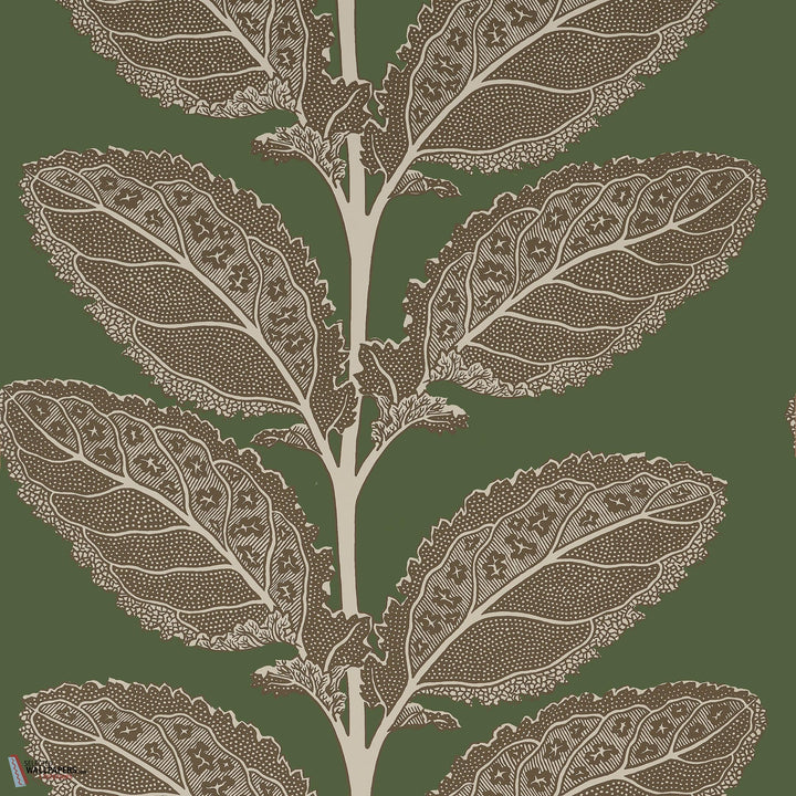 Lacinato behang-Thibaut-Wild sage-Rol-Selected Wallpapers-Interiors