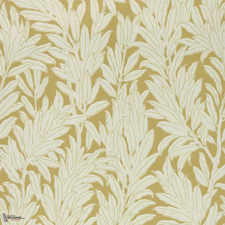 Laurel Leaf behang-1838 wallcoverings-Ochre-Rol-Selected Wallpapers-Interiors