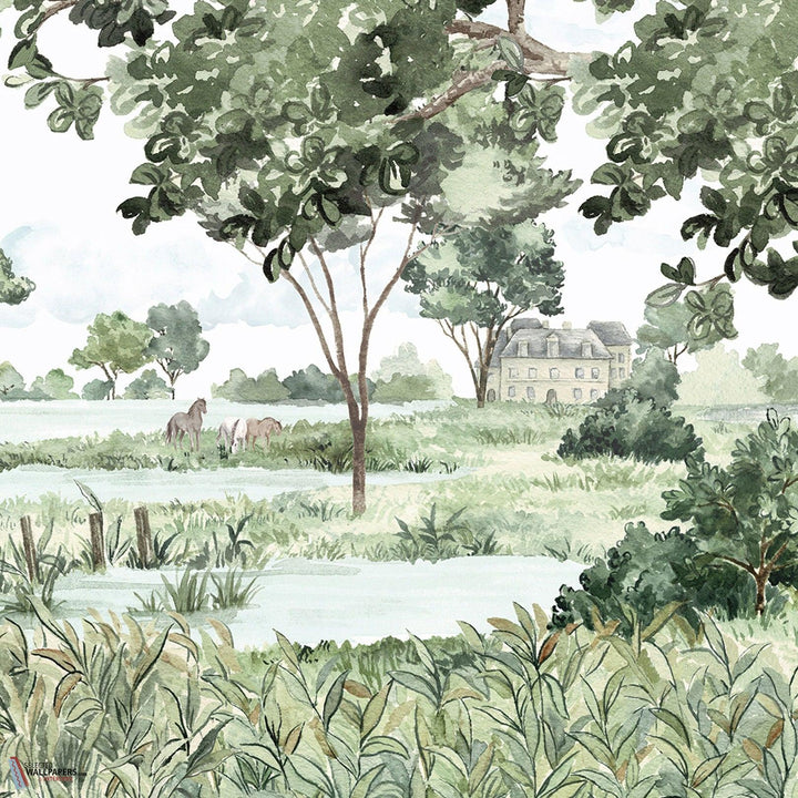 Le marais des Aigrettes behang-Les Dominotiers-Selected Wallpapers-Interiors