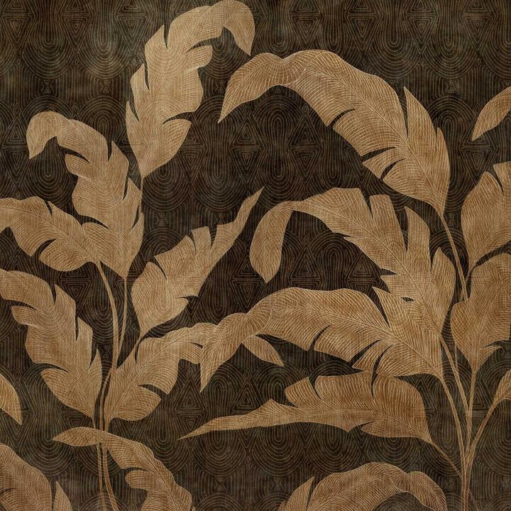 Leaves Shadow behang-Coordonne-Gold-Metallics-M2-Selected Wallpapers-Interiors