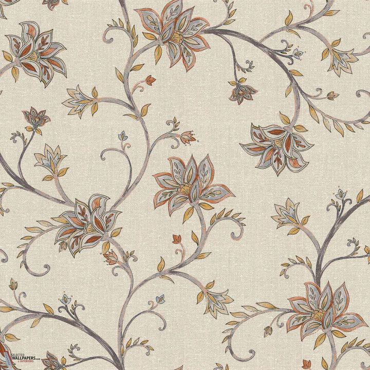 Lily behang-Coordonne-Curry-Non Woven-Rol-Selected Wallpapers-Interiors