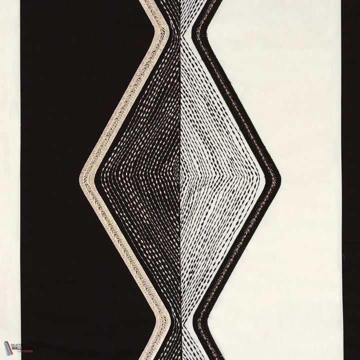 Mesa stof-Casamance-Noir-Meter (M1)-Selected Wallpapers-Interiors