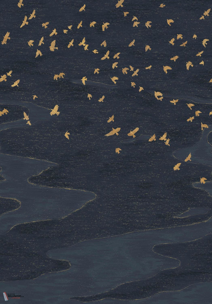 Migration behang-Casamance-wallpaper-tapete-Marine/Dore-Set-Selected-Wallpapers-Interiors