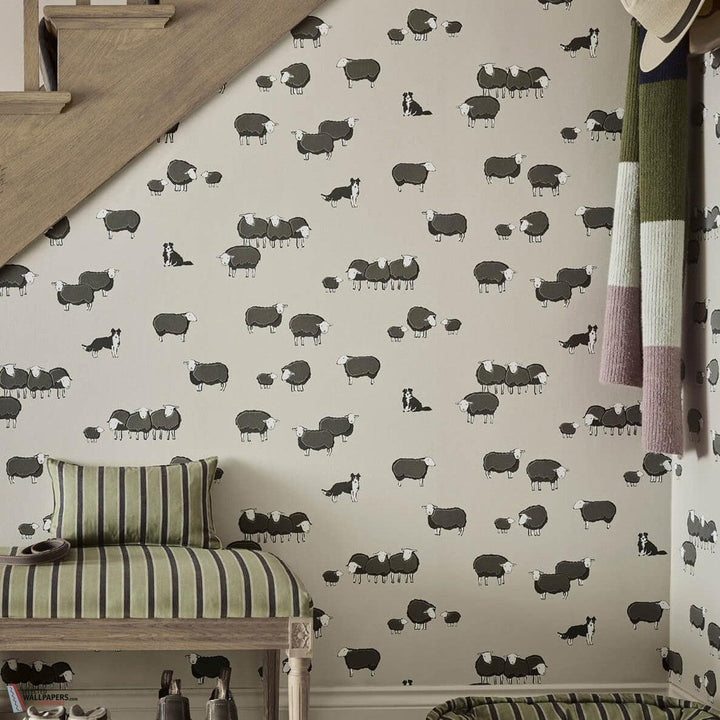 Nip & Lassie behang-Little Greene-Slaked lime - Dark-Rol-Selected Wallpapers-Interiors