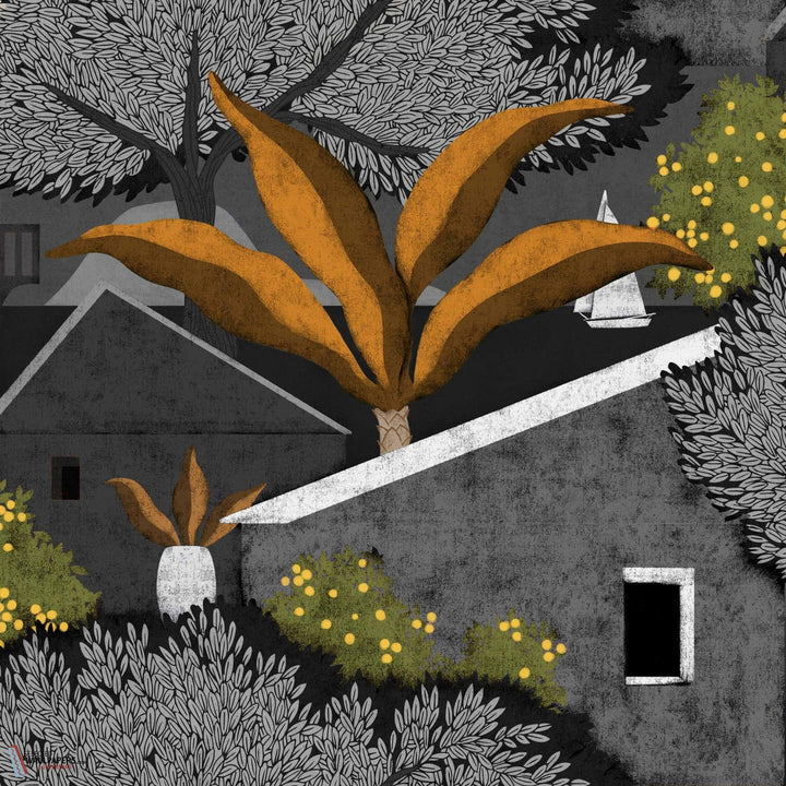 Nopoló behang-Coordonne-Carbón-Rol-Selected Wallpapers-Interiors