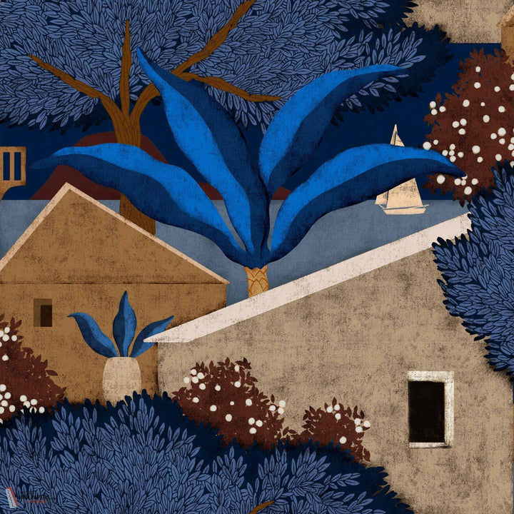 Nopoló behang-Coordonne-Indigo-Rol-Selected Wallpapers-Interiors